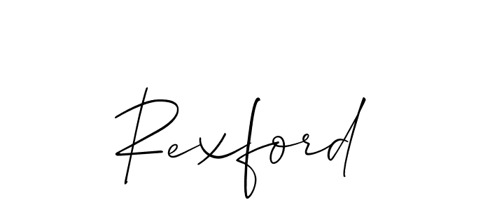 How to make Rexford signature? Allison_Script is a professional autograph style. Create handwritten signature for Rexford name. Rexford signature style 2 images and pictures png