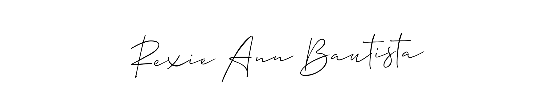 Similarly Allison_Script is the best handwritten signature design. Signature creator online .You can use it as an online autograph creator for name Rexie Ann Bautista. Rexie Ann Bautista signature style 2 images and pictures png