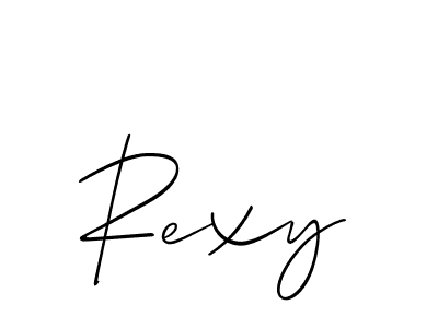 How to make Rexy signature? Allison_Script is a professional autograph style. Create handwritten signature for Rexy name. Rexy signature style 2 images and pictures png