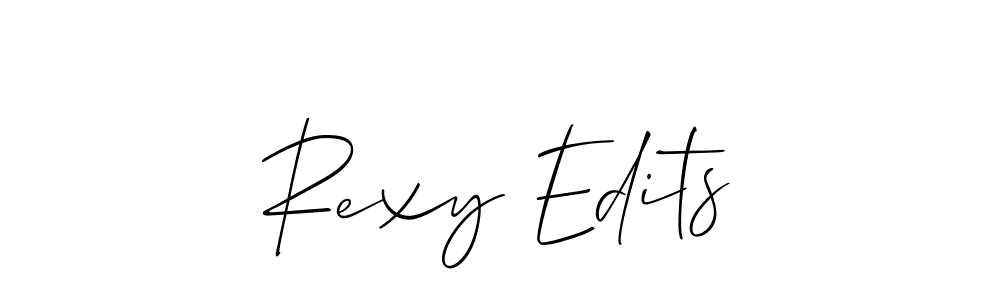 Make a short Rexy Edits signature style. Manage your documents anywhere anytime using Allison_Script. Create and add eSignatures, submit forms, share and send files easily. Rexy Edits signature style 2 images and pictures png