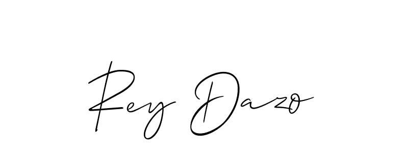 How to make Rey Dazo name signature. Use Allison_Script style for creating short signs online. This is the latest handwritten sign. Rey Dazo signature style 2 images and pictures png