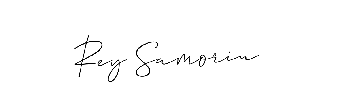 Similarly Allison_Script is the best handwritten signature design. Signature creator online .You can use it as an online autograph creator for name Rey Samorin. Rey Samorin signature style 2 images and pictures png