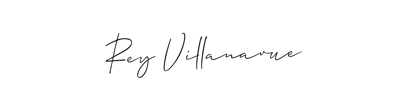 You should practise on your own different ways (Allison_Script) to write your name (Rey Villanavue) in signature. don't let someone else do it for you. Rey Villanavue signature style 2 images and pictures png