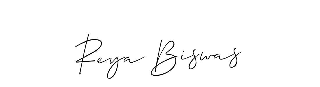 Allison_Script is a professional signature style that is perfect for those who want to add a touch of class to their signature. It is also a great choice for those who want to make their signature more unique. Get Reya Biswas name to fancy signature for free. Reya Biswas signature style 2 images and pictures png