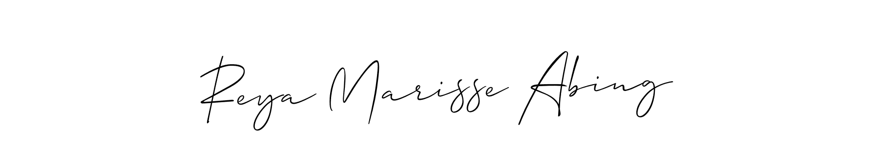 It looks lik you need a new signature style for name Reya Marisse Abing. Design unique handwritten (Allison_Script) signature with our free signature maker in just a few clicks. Reya Marisse Abing signature style 2 images and pictures png