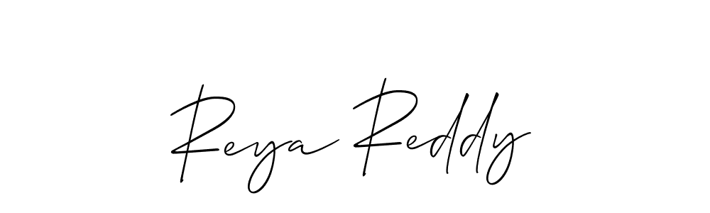 Also we have Reya Reddy name is the best signature style. Create professional handwritten signature collection using Allison_Script autograph style. Reya Reddy signature style 2 images and pictures png