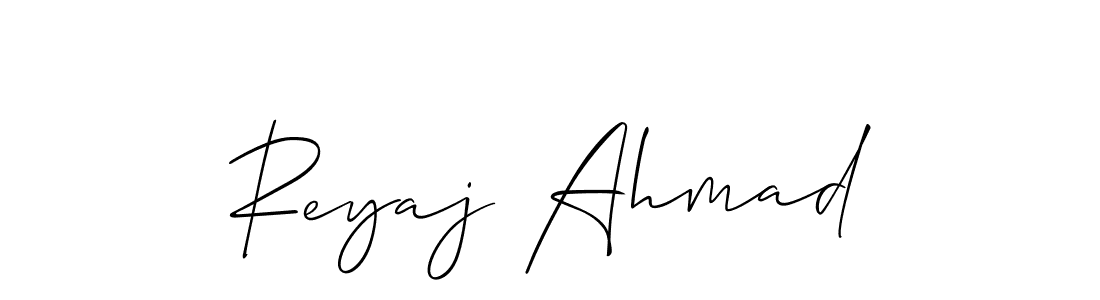 if you are searching for the best signature style for your name Reyaj Ahmad. so please give up your signature search. here we have designed multiple signature styles  using Allison_Script. Reyaj Ahmad signature style 2 images and pictures png