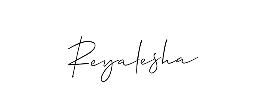 Also You can easily find your signature by using the search form. We will create Reyalesha name handwritten signature images for you free of cost using Allison_Script sign style. Reyalesha signature style 2 images and pictures png