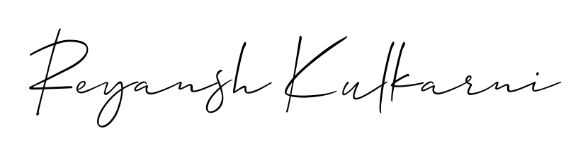 Looking for an artistic signature for Reyansh Kulkarni? The Allison_Script calligraphy style gives a sophisticated flow suitable for business cards and emails. Reyansh Kulkarni signature style 2 images and pictures png