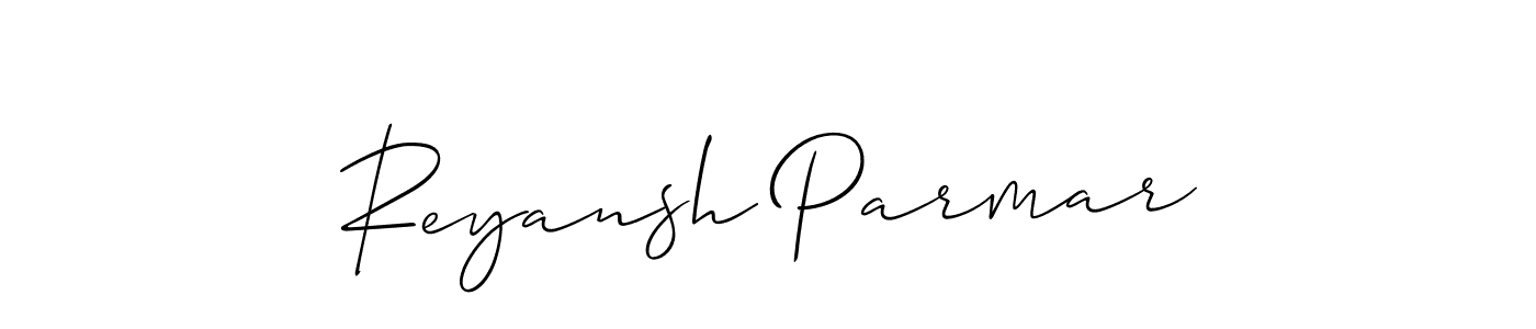 Reyansh Parmar stylish signature style. Best Handwritten Sign (Allison_Script) for my name. Handwritten Signature Collection Ideas for my name Reyansh Parmar. Reyansh Parmar signature style 2 images and pictures png