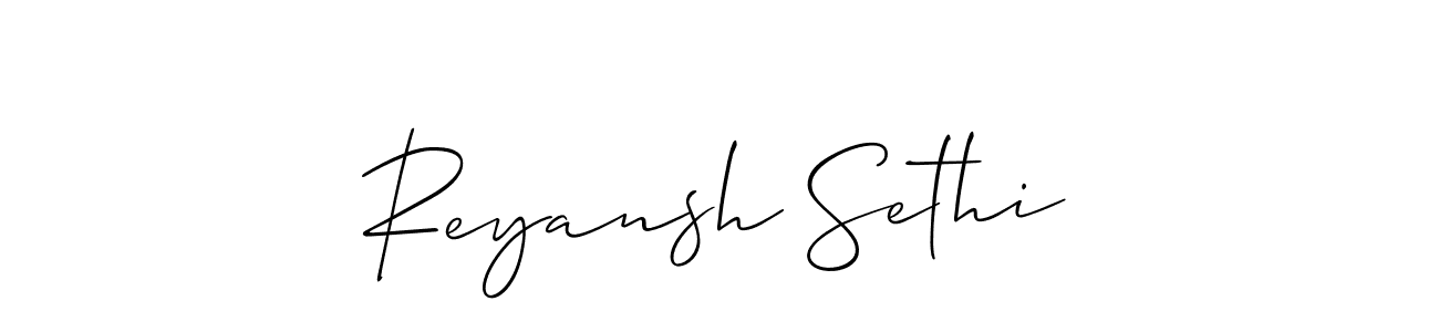 How to Draw Reyansh Sethi signature style? Allison_Script is a latest design signature styles for name Reyansh Sethi. Reyansh Sethi signature style 2 images and pictures png