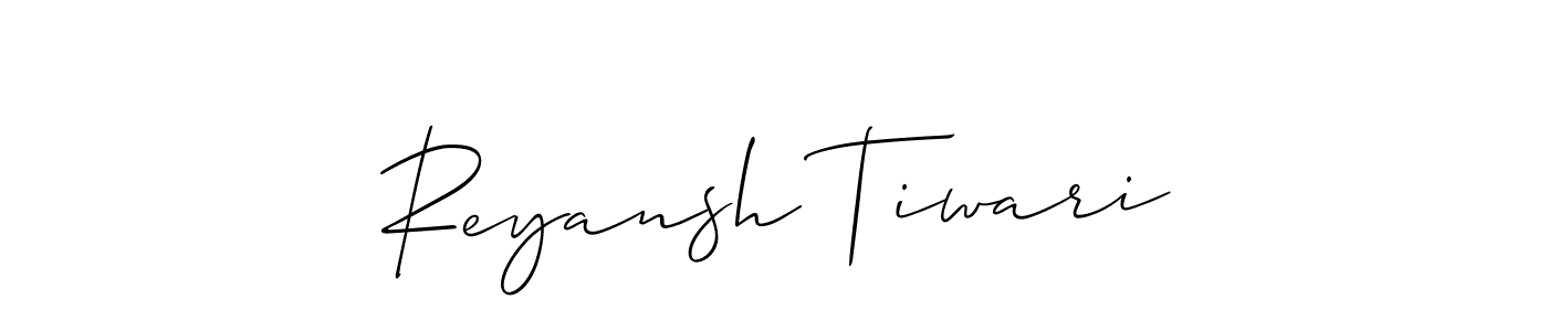 Allison_Script is a professional signature style that is perfect for those who want to add a touch of class to their signature. It is also a great choice for those who want to make their signature more unique. Get Reyansh Tiwari name to fancy signature for free. Reyansh Tiwari signature style 2 images and pictures png