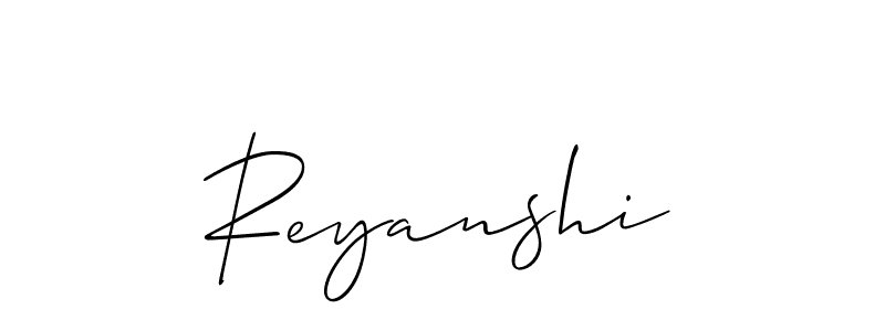 Similarly Allison_Script is the best handwritten signature design. Signature creator online .You can use it as an online autograph creator for name Reyanshi. Reyanshi signature style 2 images and pictures png