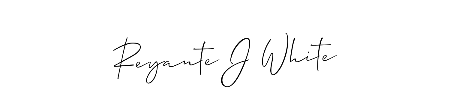 Also we have Reyante J White name is the best signature style. Create professional handwritten signature collection using Allison_Script autograph style. Reyante J White signature style 2 images and pictures png