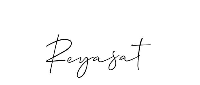 How to make Reyasat signature? Allison_Script is a professional autograph style. Create handwritten signature for Reyasat name. Reyasat signature style 2 images and pictures png