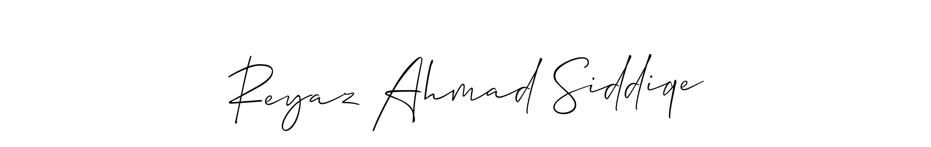 Similarly Allison_Script is the best handwritten signature design. Signature creator online .You can use it as an online autograph creator for name Reyaz Ahmad Siddiqe. Reyaz Ahmad Siddiqe signature style 2 images and pictures png