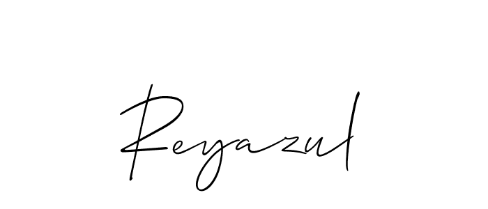 How to make Reyazul signature? Allison_Script is a professional autograph style. Create handwritten signature for Reyazul name. Reyazul signature style 2 images and pictures png