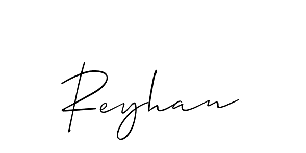 Make a short Reyhan signature style. Manage your documents anywhere anytime using Allison_Script. Create and add eSignatures, submit forms, share and send files easily. Reyhan signature style 2 images and pictures png