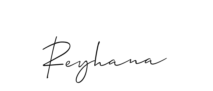 Allison_Script is a professional signature style that is perfect for those who want to add a touch of class to their signature. It is also a great choice for those who want to make their signature more unique. Get Reyhana name to fancy signature for free. Reyhana signature style 2 images and pictures png