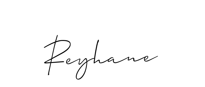 How to make Reyhane signature? Allison_Script is a professional autograph style. Create handwritten signature for Reyhane name. Reyhane signature style 2 images and pictures png