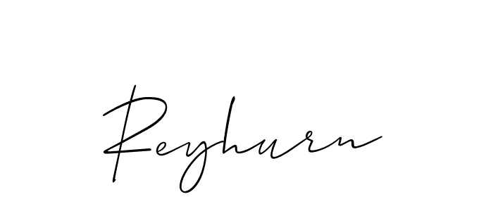 You should practise on your own different ways (Allison_Script) to write your name (Reyhurn) in signature. don't let someone else do it for you. Reyhurn signature style 2 images and pictures png