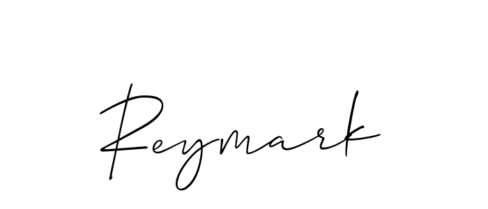 Use a signature maker to create a handwritten signature online. With this signature software, you can design (Allison_Script) your own signature for name Reymark. Reymark signature style 2 images and pictures png