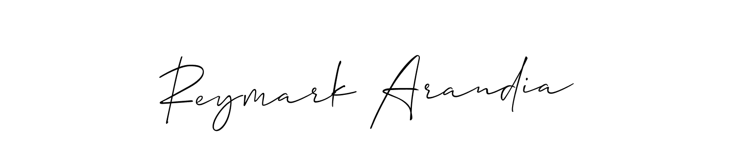 Use a signature maker to create a handwritten signature online. With this signature software, you can design (Allison_Script) your own signature for name Reymark Arandia. Reymark Arandia signature style 2 images and pictures png