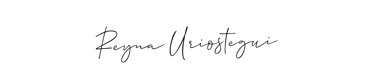 How to make Reyna Uriostegui signature? Allison_Script is a professional autograph style. Create handwritten signature for Reyna Uriostegui name. Reyna Uriostegui signature style 2 images and pictures png