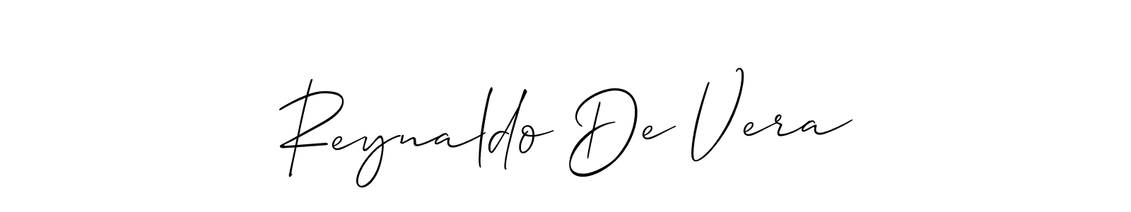 Use a signature maker to create a handwritten signature online. With this signature software, you can design (Allison_Script) your own signature for name Reynaldo De Vera. Reynaldo De Vera signature style 2 images and pictures png