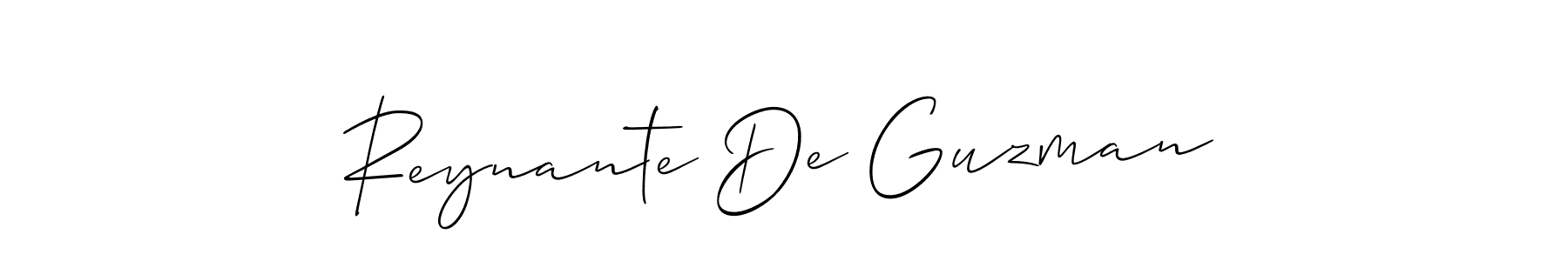 The best way (Allison_Script) to make a short signature is to pick only two or three words in your name. The name Reynante De Guzman include a total of six letters. For converting this name. Reynante De Guzman signature style 2 images and pictures png