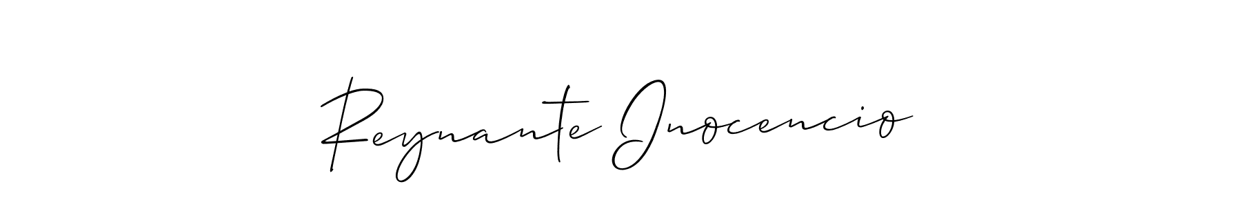 You should practise on your own different ways (Allison_Script) to write your name (Reynante Inocencio) in signature. don't let someone else do it for you. Reynante Inocencio signature style 2 images and pictures png