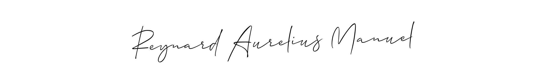 How to Draw Reynard Aurelius Manuel signature style? Allison_Script is a latest design signature styles for name Reynard Aurelius Manuel. Reynard Aurelius Manuel signature style 2 images and pictures png