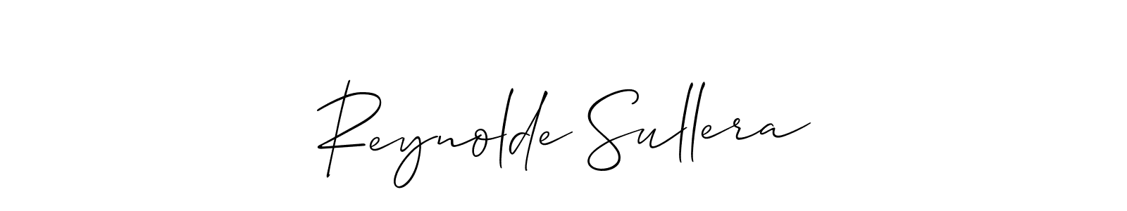 Reynolde Sullera stylish signature style. Best Handwritten Sign (Allison_Script) for my name. Handwritten Signature Collection Ideas for my name Reynolde Sullera. Reynolde Sullera signature style 2 images and pictures png