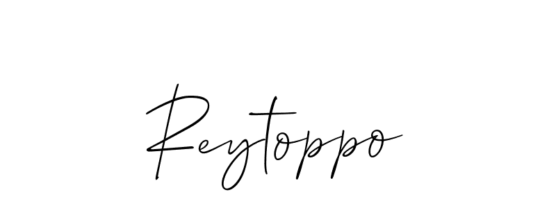 Make a beautiful signature design for name Reytoppo. With this signature (Allison_Script) style, you can create a handwritten signature for free. Reytoppo signature style 2 images and pictures png