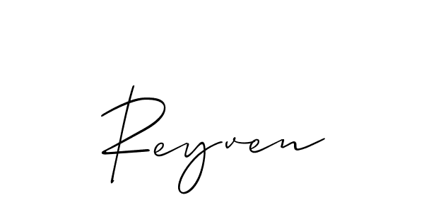 if you are searching for the best signature style for your name Reyven. so please give up your signature search. here we have designed multiple signature styles  using Allison_Script. Reyven signature style 2 images and pictures png