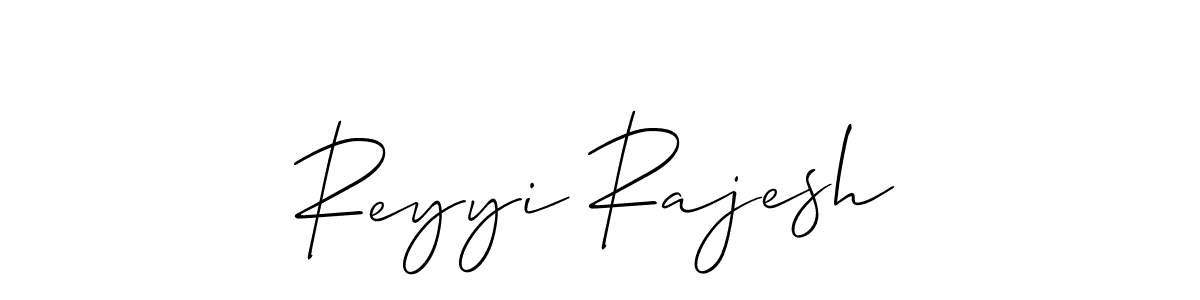 This is the best signature style for the Reyyi Rajesh name. Also you like these signature font (Allison_Script). Mix name signature. Reyyi Rajesh signature style 2 images and pictures png