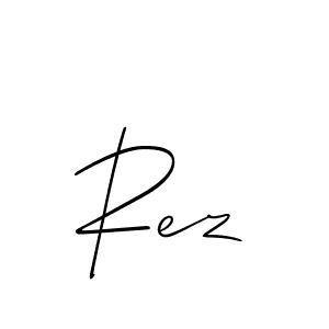 Use a signature maker to create a handwritten signature online. With this signature software, you can design (Allison_Script) your own signature for name Rez. Rez signature style 2 images and pictures png
