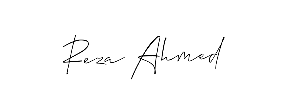 Create a beautiful signature design for name Reza Ahmed. With this signature (Allison_Script) fonts, you can make a handwritten signature for free. Reza Ahmed signature style 2 images and pictures png