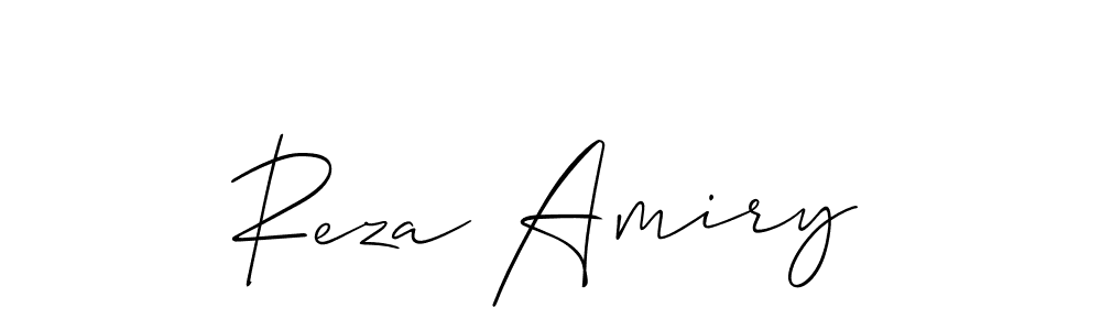 You should practise on your own different ways (Allison_Script) to write your name (Reza Amiry) in signature. don't let someone else do it for you. Reza Amiry signature style 2 images and pictures png