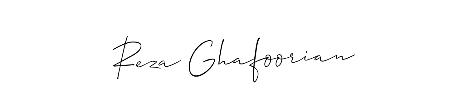 The best way (Allison_Script) to make a short signature is to pick only two or three words in your name. The name Reza Ghafoorian include a total of six letters. For converting this name. Reza Ghafoorian signature style 2 images and pictures png
