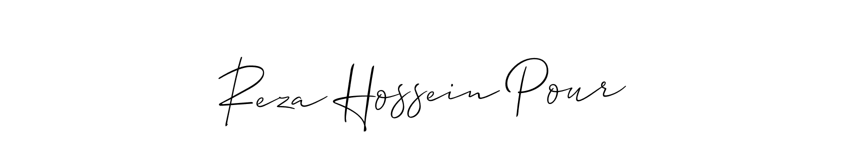 Similarly Allison_Script is the best handwritten signature design. Signature creator online .You can use it as an online autograph creator for name Reza Hossein Pour. Reza Hossein Pour signature style 2 images and pictures png