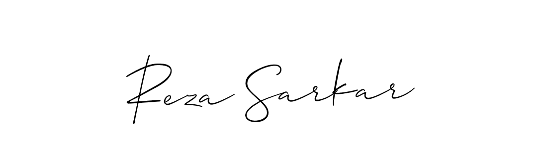 How to make Reza Sarkar name signature. Use Allison_Script style for creating short signs online. This is the latest handwritten sign. Reza Sarkar signature style 2 images and pictures png