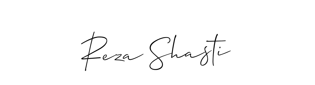 Reza Shasti stylish signature style. Best Handwritten Sign (Allison_Script) for my name. Handwritten Signature Collection Ideas for my name Reza Shasti. Reza Shasti signature style 2 images and pictures png