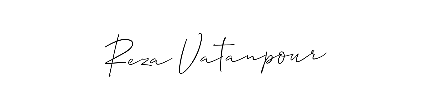 It looks lik you need a new signature style for name Reza Vatanpour. Design unique handwritten (Allison_Script) signature with our free signature maker in just a few clicks. Reza Vatanpour signature style 2 images and pictures png