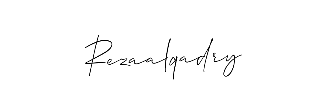 if you are searching for the best signature style for your name Rezaalqadry. so please give up your signature search. here we have designed multiple signature styles  using Allison_Script. Rezaalqadry signature style 2 images and pictures png