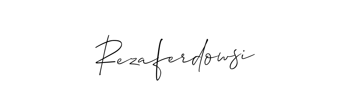 Make a beautiful signature design for name Rezaferdowsi. Use this online signature maker to create a handwritten signature for free. Rezaferdowsi signature style 2 images and pictures png