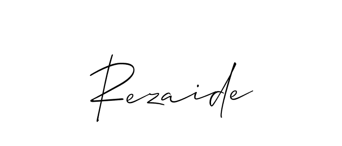 Create a beautiful signature design for name Rezaide. With this signature (Allison_Script) fonts, you can make a handwritten signature for free. Rezaide signature style 2 images and pictures png