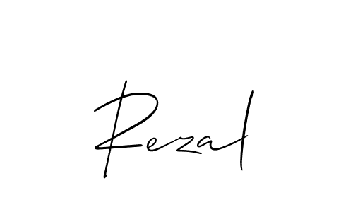 How to make Rezal name signature. Use Allison_Script style for creating short signs online. This is the latest handwritten sign. Rezal signature style 2 images and pictures png