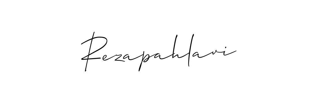 Create a beautiful signature design for name Rezapahlavi. With this signature (Allison_Script) fonts, you can make a handwritten signature for free. Rezapahlavi signature style 2 images and pictures png