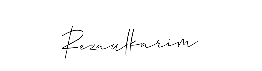 How to make Rezaulkarim name signature. Use Allison_Script style for creating short signs online. This is the latest handwritten sign. Rezaulkarim signature style 2 images and pictures png